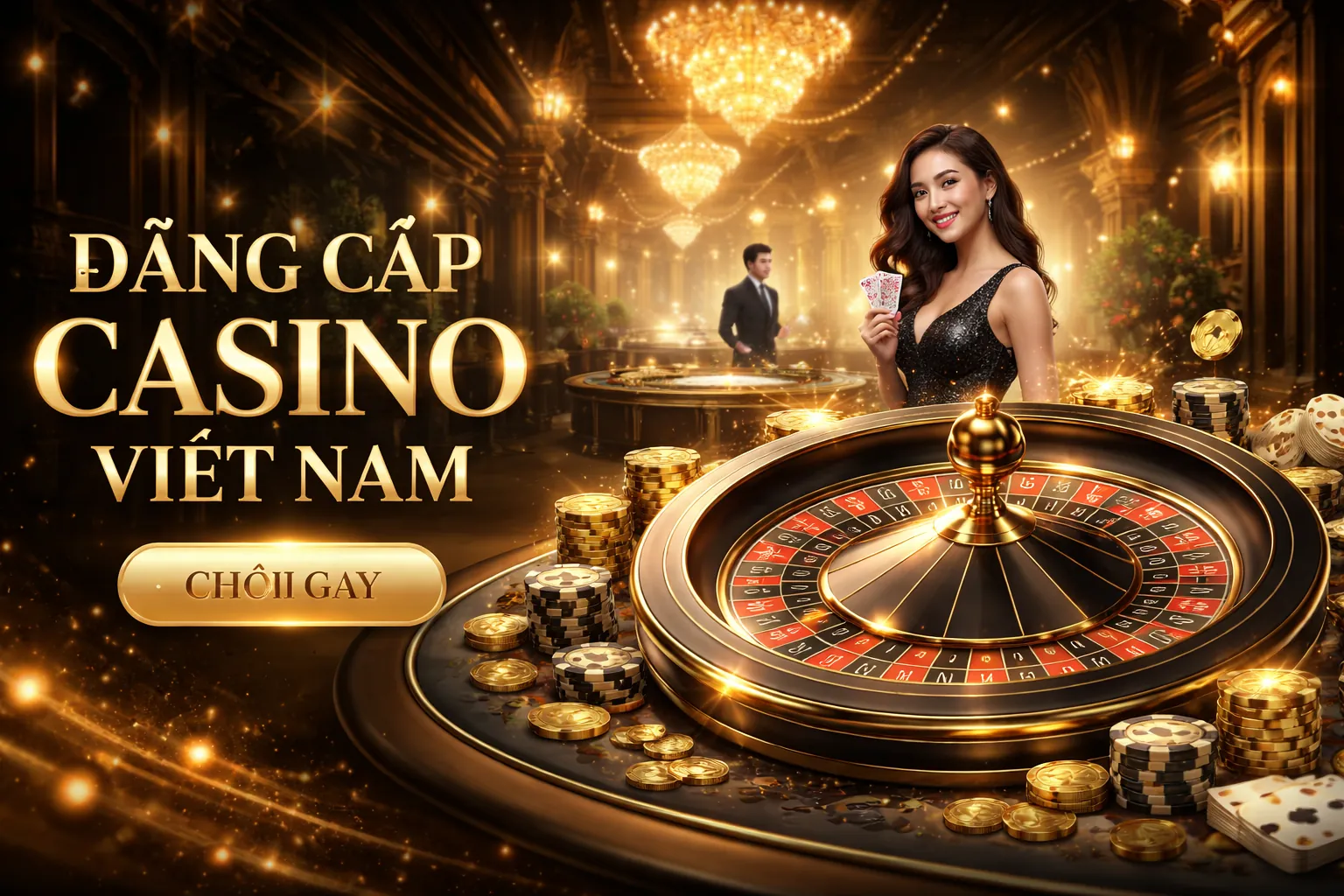 Banner chính nw88 với hình ảnh sòng bạc sang trọng và giải Jackpot lớn
